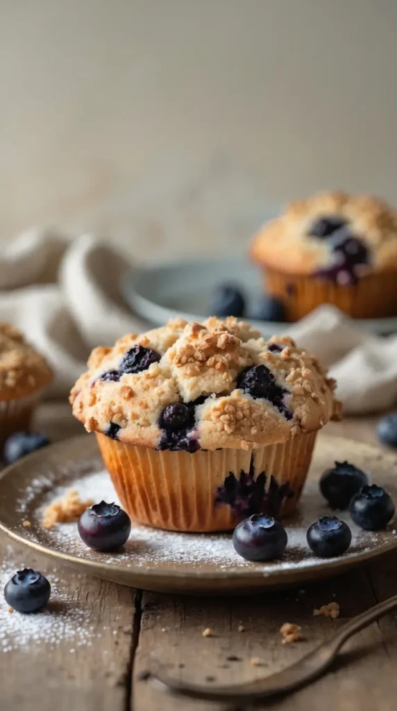 Classic Wild Blueberry Streusel Muffins