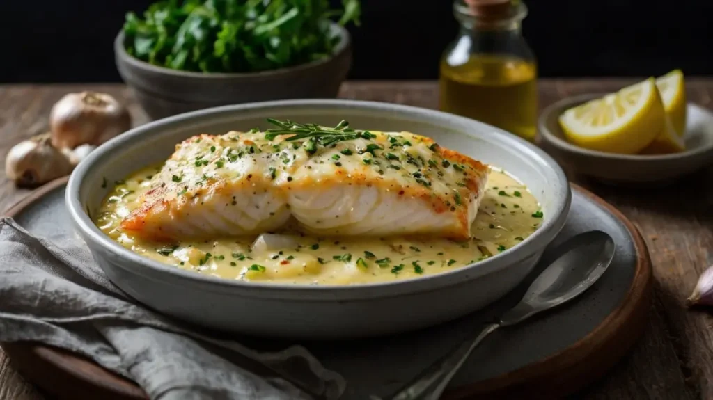 Garlic Butter Baked Haddock