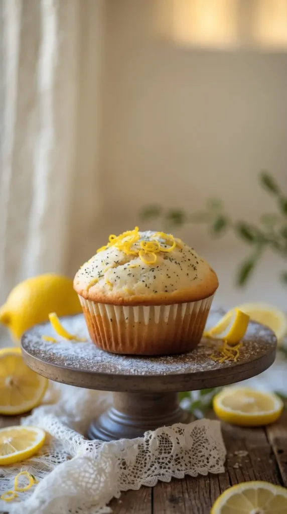 Lemon Poppy Seed Ricotta Muffins