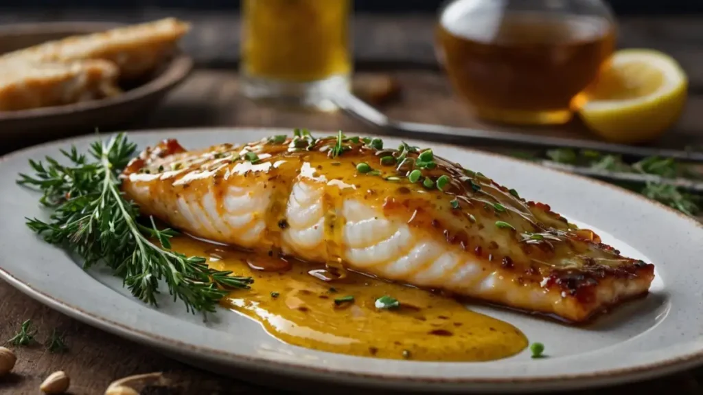 Mustard and Honey Glazed Haddock