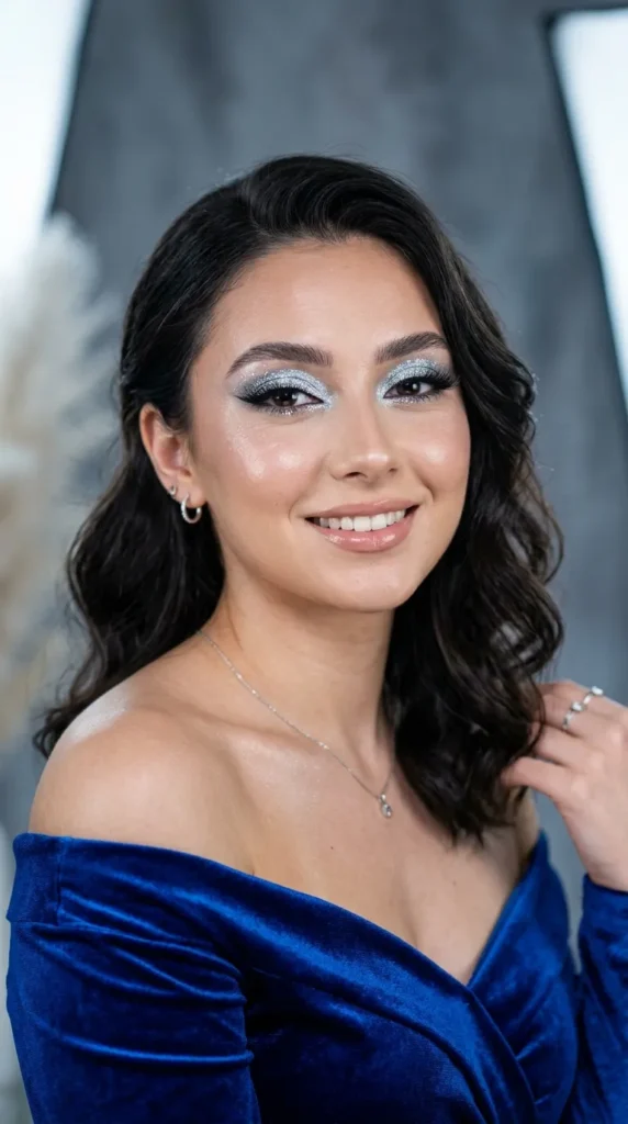 Icy Silver Shimmer Eyes