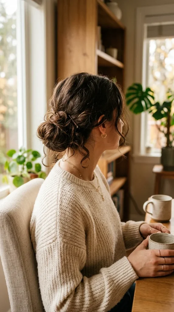 Create a Low Messy Bun Variation