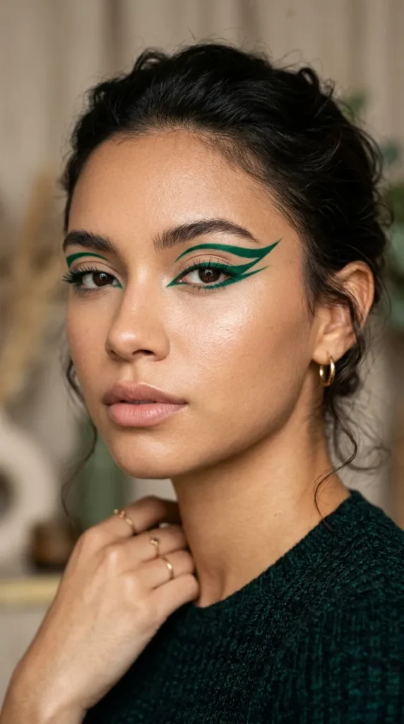 Green Graphic Liner Art