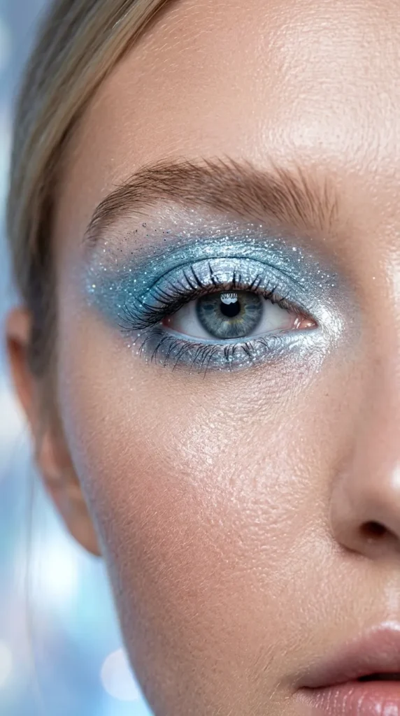 Icy Blue Shimmer Eyeshadow