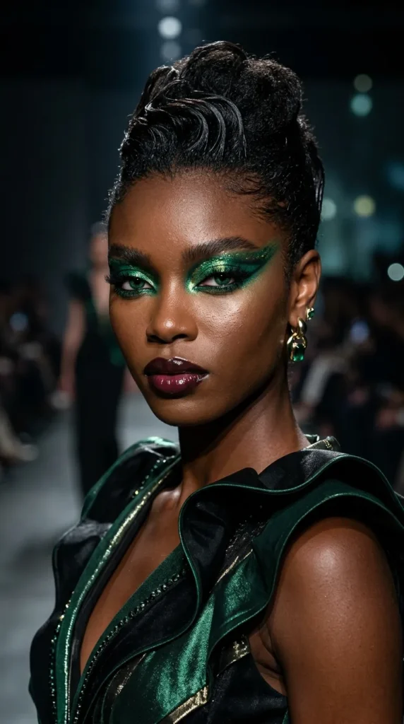 Editorial High-Fashion Emerald Look