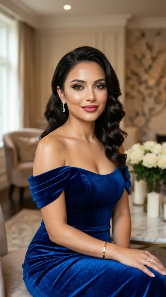 Classic Timeless Blue Dress Glam