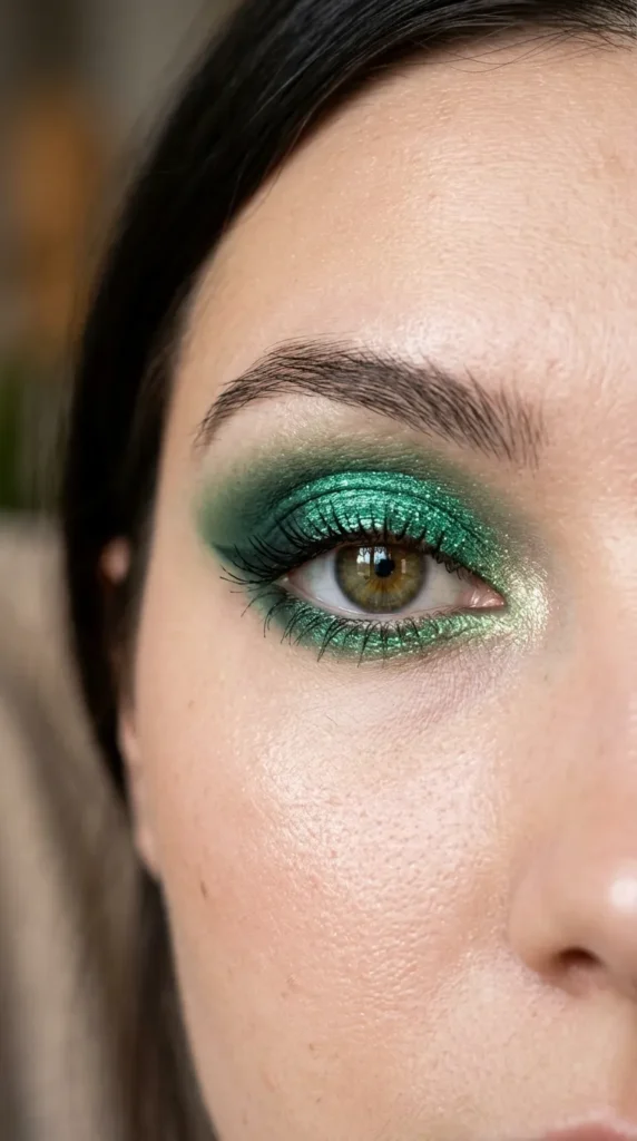 Emerald Highlight Focus Makeup