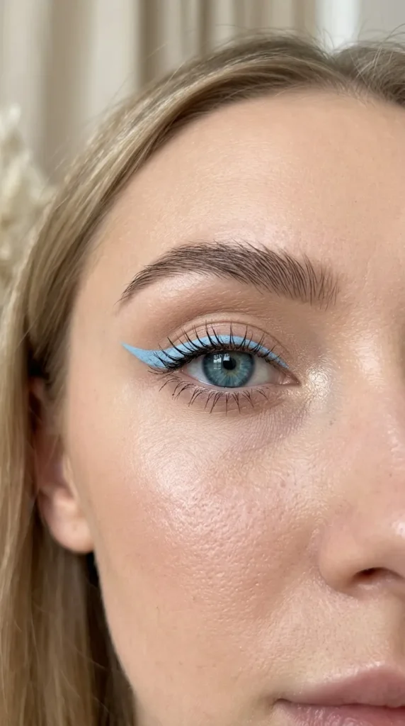 Light Blue Winged Eyeliner