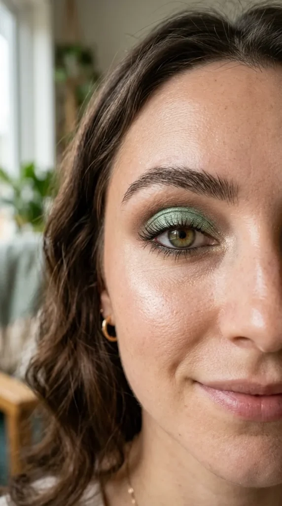 Soft Emerald Shimmer Eyes