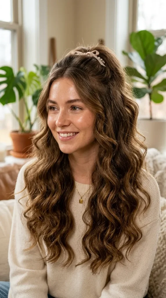Half-Up Voluminous Hair
