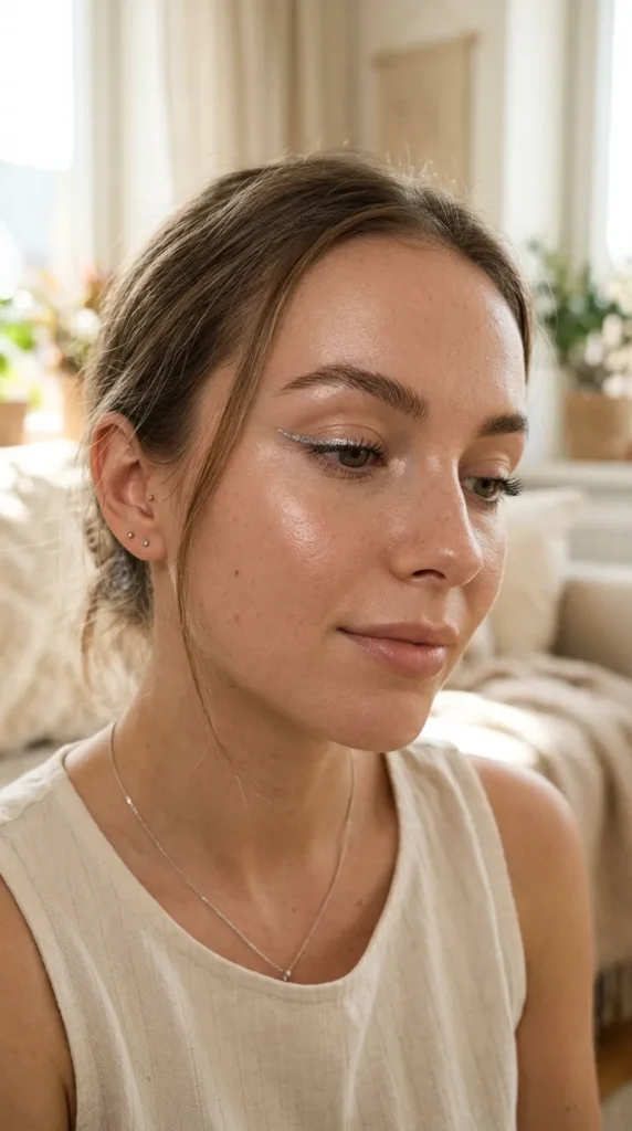 Minimal Silver Accent Makeup