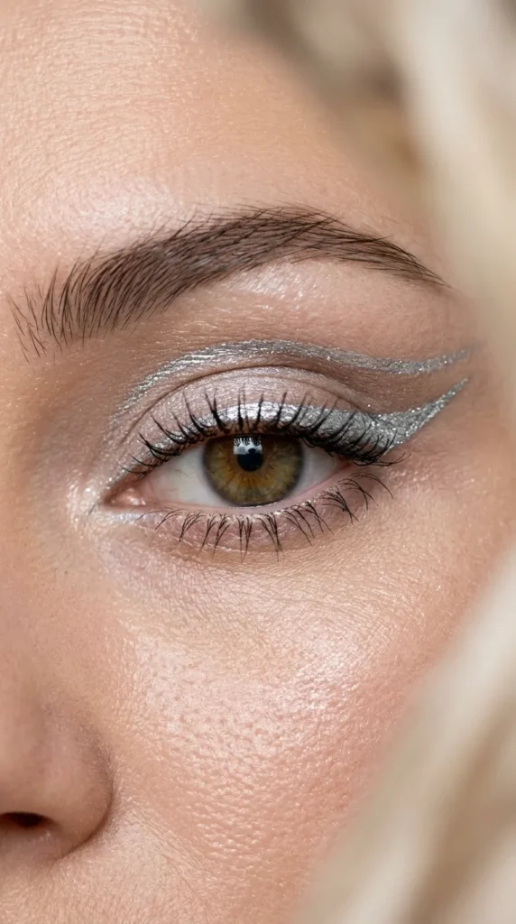 Silver Winged Eyeliner